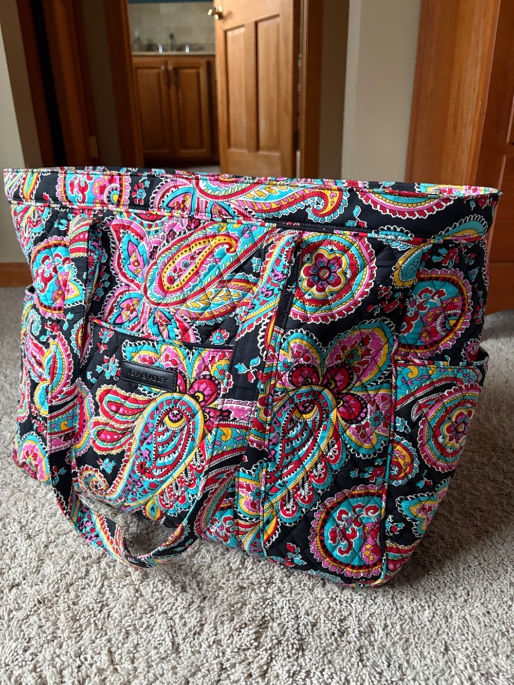 Vera Bradley large quilted tote - Parisian Paisley - Picture 7 of 9